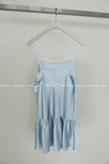 pastel lace bustier lingerie look mini dress