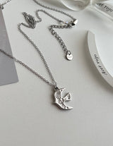 brd Lovely Bird Stainless Steel Lucky New Long Beads Layered Coin Luck Necklace