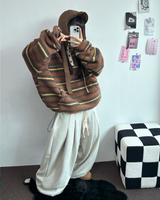 ソフティ💍💎スエードバルーンロングパンツ🩶🤎🖤3カラー