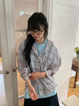 ビジュープ ルーズフィット サマー チェック フード シャツ