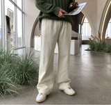 genie 366 straight cotton banding wide pants