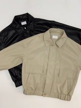 Monet Leather Loose Fit Blouson Jumper