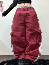 TRACK CARGO STRING PADDING PANTS ❤🖤🤎💚💙5COLOR