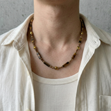 Bronze Stone Pattern Necklace