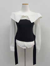 Buttery Off-Shoulder Layered Blouse