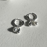 [925silver] Drop パールピアス