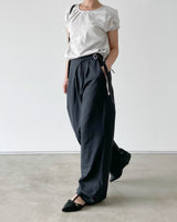 Carbon side buckle wrap slacks