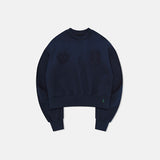 オープンバックスウェットシャツ / Navy