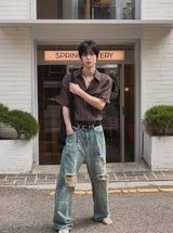 ロダンリンクルツーポケット半袖シャツ