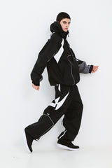 EXQUISITE 3L WIDE JOGGER PANTS BLACK