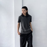 Faded Ribbed Henley Shirt