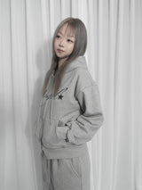 エンジェル2wayルーズフィットフーディージップアップ 2 colors