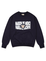 UNISEX Bear Friends Big Logo レギュラーフィットスウェットシャツ ネイビー (FCF1TS325M)