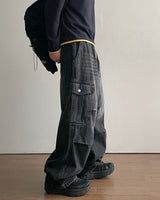 Bevel Cargo Denim Pants