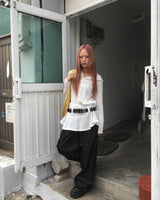 Heart denim pants