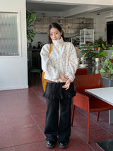 Beaunish Frill Layered Banding Skirt Pants