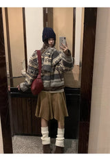 Snow reversible muffler fleece zip-up