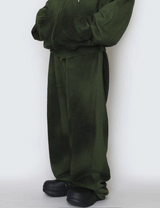 spray-washed string pants