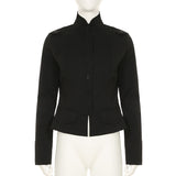 Ami khaki pocket stand long-sleeved shirt
