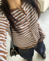 kitsch Round Stripe Cardigan 4C