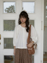 リボンダッフルバッグ_caramel brown