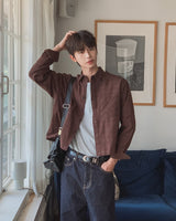 Roozen Check Pocket Long Sleeve Shirt