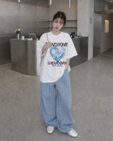 (UNISEX) ハートシンドローム オーバーTシャツ