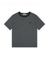 フローボーダーTシャツ ブラック