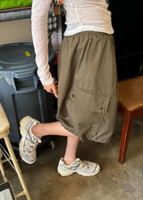 BALLOON CARGO HALF PANTS
