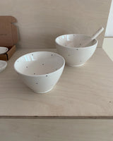 [set] nut mini dot rice bowl + soup bowl