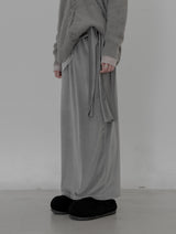 Velour Knot Maxi Long Skirt
