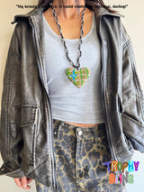 Felt Heart Long Chain Necklace