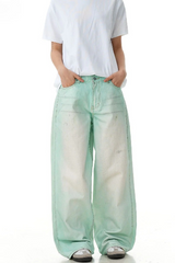 Glow Washed Wide Leg Jeans