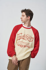 WAVE LOGO CHAIN KNIT - RED