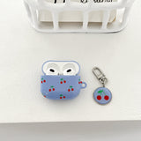 cherry epoxy keyring (conflower blue)