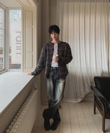 Rough Cat Brush Wide Denim Pants