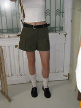Roll-up cargo shorts_khaki