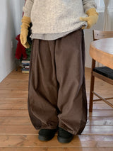 25FW★ [BAONHAUS] セルンカラーマッチングコーデュロイワイドパンツ