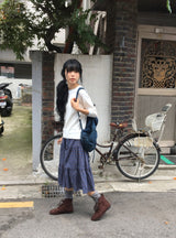 26SS★ [BAONHAUS] Ketron Color Matching Three Quarter Tee