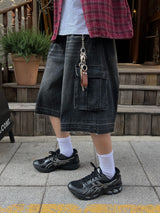 Shadow Denim Cargo Bermuda Shorts (2 Colors)