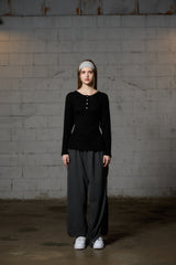 FAIRY WOOL LONG SLEEVE / BLACK