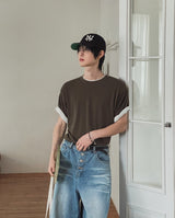 レニーベーシックセミクロップ半袖Tシャツ