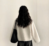 Cyan collar neck popgle short jacket 
