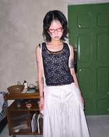 (2color) Flap Shirt Collar Flare Skirt