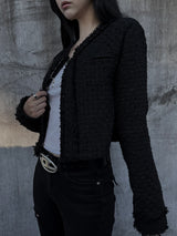 cropped tweed jacket (2color)