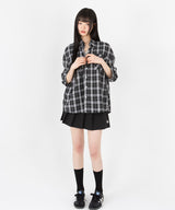 LOOSE FIT CHECK LONG SLEEVE SHIRT [3color]
