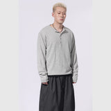 プレミアムヘンリーネック L/s ニット [5color]