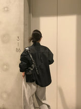 [Bellidmade/Casual] フォレストオーバーフィットデニムシャツ
