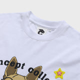 ベージュパピーホワイト半袖tシャツ