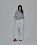 DIAGONAL PATCHED HOODED ZIP-UP_GREY